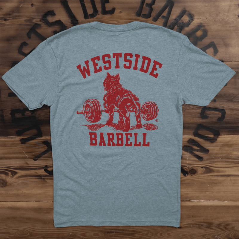 WSBB Mens Classic Gym T-shirt - Scarlet on Grey