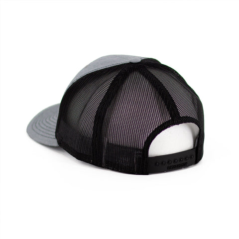 WSBB Snapback Trucker Hat Grey/Black Camo/Black | Westside Barbell